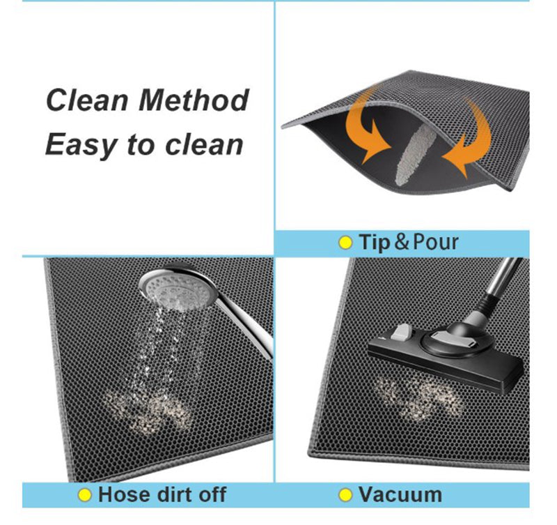 Double Layer Cat Litter Mat – Waterproof Honeycomb EVA Easy Clean Trapper