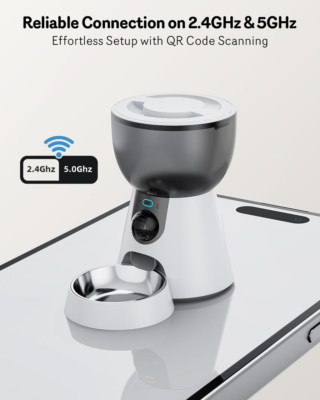 5G Cat Automatic Feeder with HD Camera Night Vision and Voice Recording