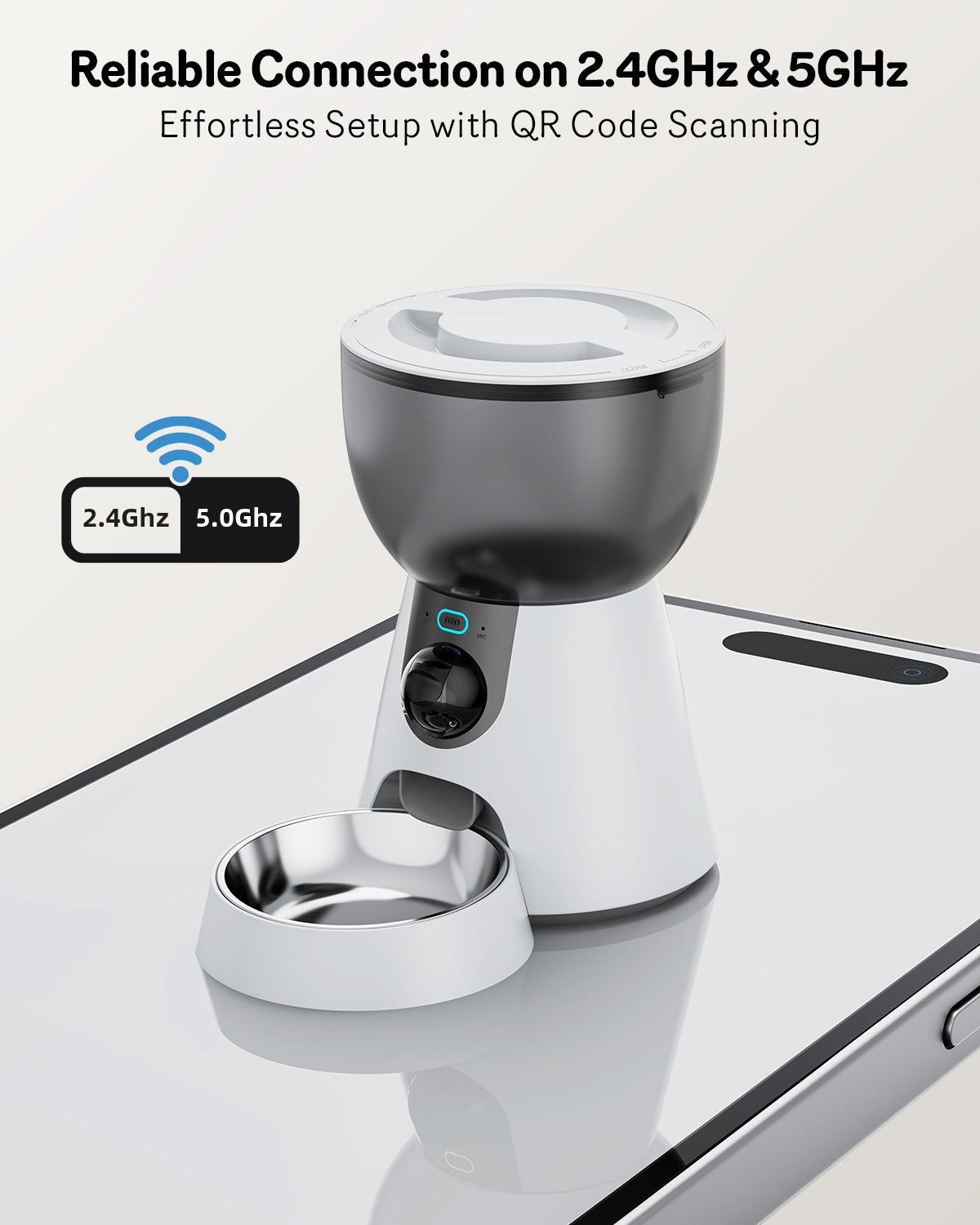 5G Cat Automatic Feeder with HD Camera Night Vision and Voice Recording