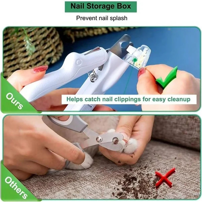 LED Pet Nail Clipper – Safe Stainless Steel Dog & Cat Grooming