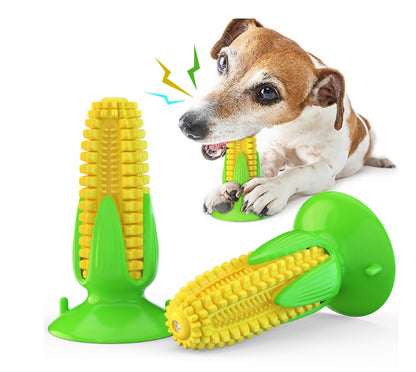 Axe-Proof Suction Cup Corn Toy - Indestructible Floating Dog Toy for Aggressive Chewers | Hands-Free Play