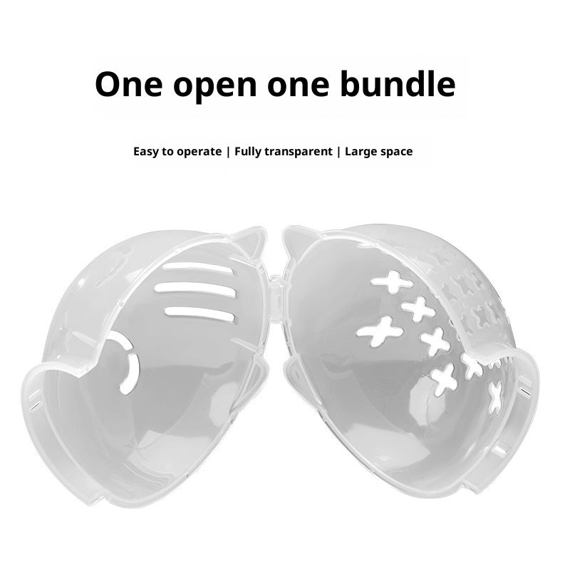 Cat Transparent Muzzle with Breathable Hood Anti-Scratch & Bite