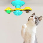 Cat Rotating Windmill Toys Itch Scratching Device Teeth Shining Toy