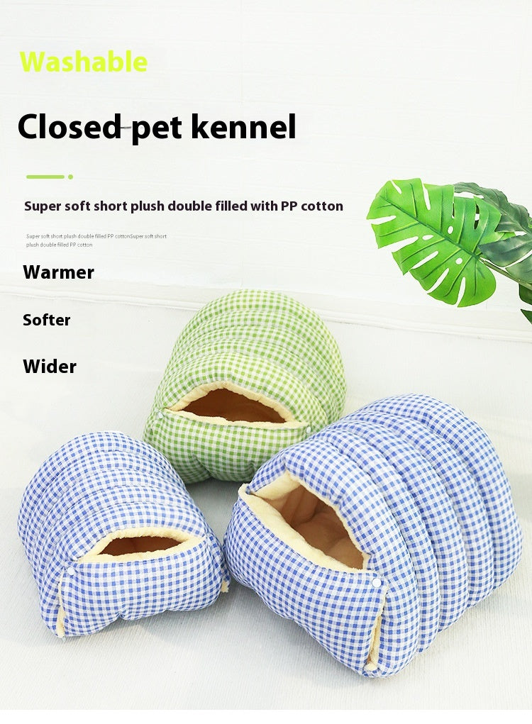 Privacy Enclosed Pets House Nest – Warm, Cozy &amp; Washable Pet Bed