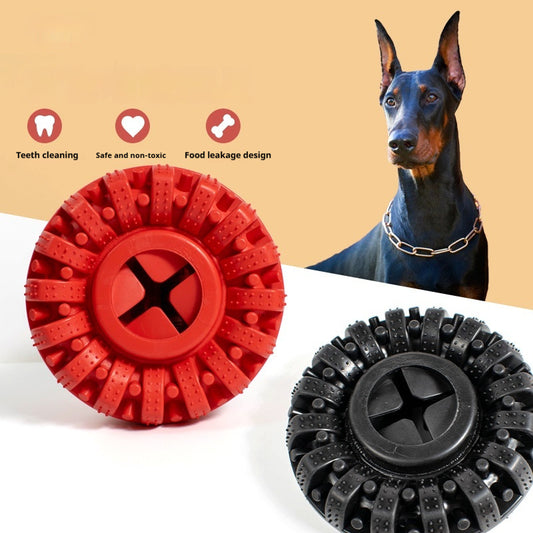 Tire Bounce & Feed Toy - Large Breed Specialist for Medium & Large Dogs | Food Leakage + Fetch + Dental Cleaning