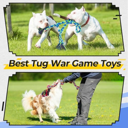 Heavy Duty Tug Rope Toy - Cotton Rope for Interactive Play & Bonding | For All Dog Sizes