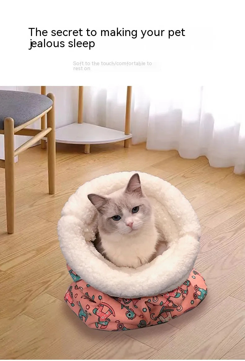 Pet Sleeping Bag Lambswool Thickened Cat & Dog Nest