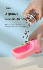 Portable 3-in-1 Pet Bottle – Water, Food & Poop Bag Dispenser