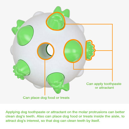 Dual-Material Ball & Molar Rod - Indestructible Dog Chew Toy for Aggressive Chewers | Dental Cleaning & Treat Dispenser