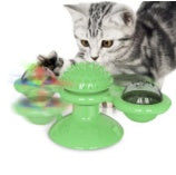 Cat Rotating Windmill Toys Itch Scratching Device Teeth Shining Toy