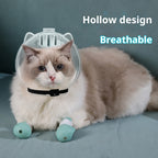Cat Transparent Muzzle with Breathable Hood Anti-Scratch & Bite