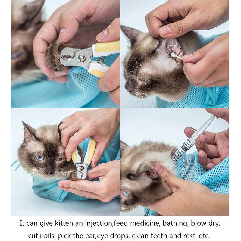 Cat Grooming Adjustable Multifunctional Polyester Bag