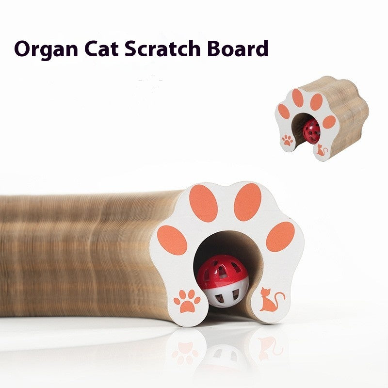 Magnetic Cat Scratching Round Board With Playing Ball