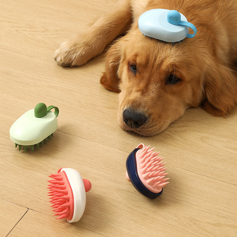 Soft Silicone Bath Shower Massage Brush For Dogs