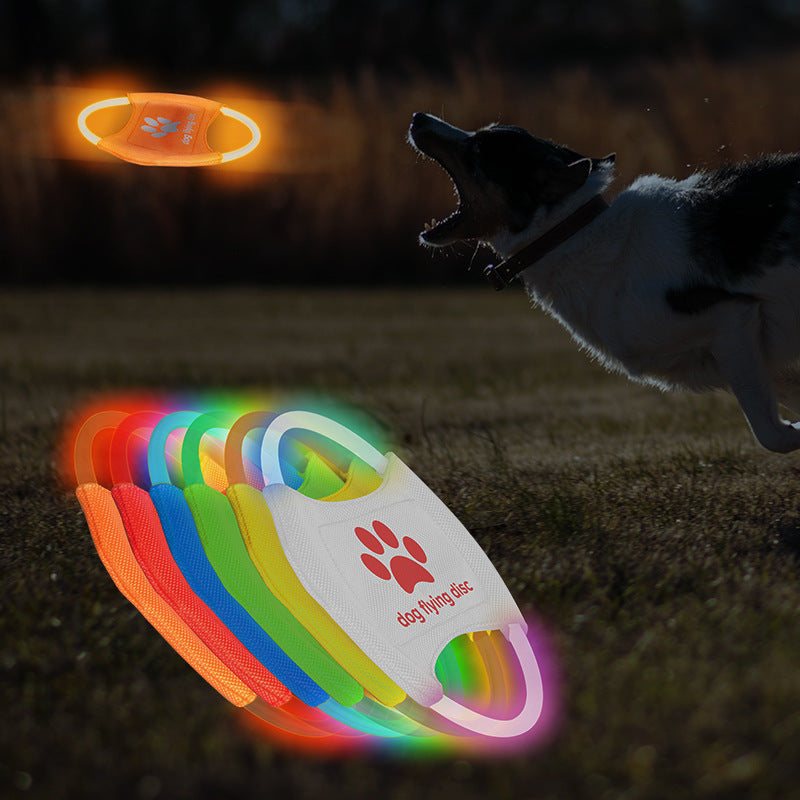 Dog Flying Glowing LED Discs Toy