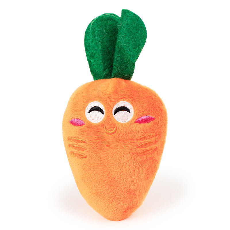 Carrot Plush Toy Vegetable Chew Toy For Dogs