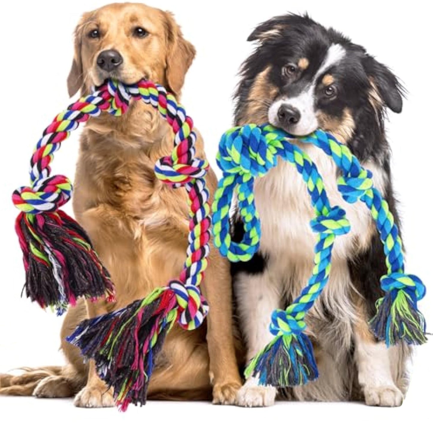 Heavy Duty Tug Rope Toy - Cotton Rope for Interactive Play & Bonding | For All Dog Sizes