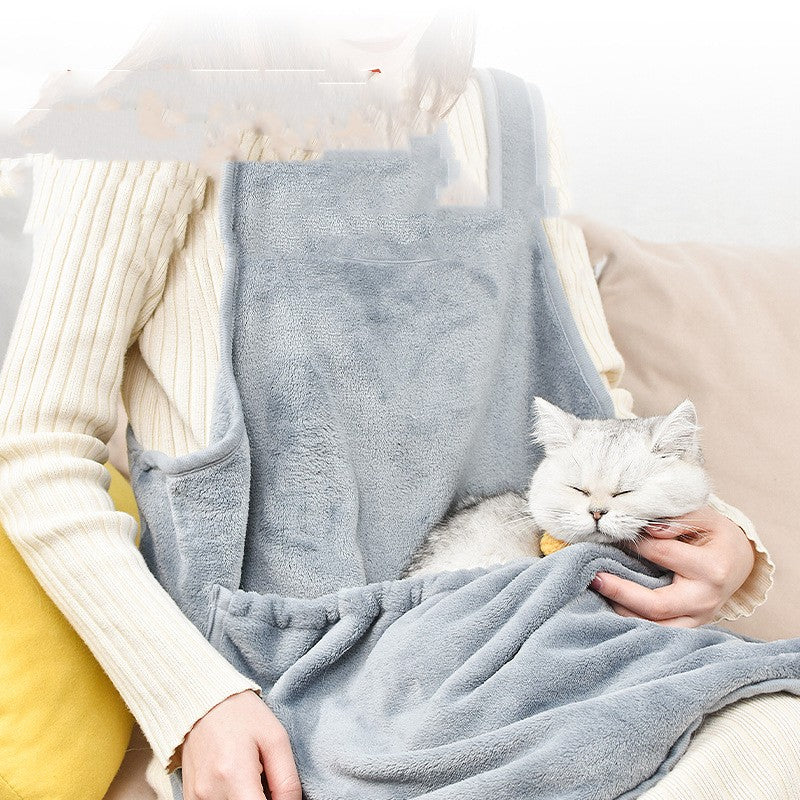 Pet Grooming Apron Carrier – Anti-Scratch, Fur-Resistant, Nail Trimming