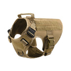 Military Tactical Dog Harness with Metal Buckles & Handle