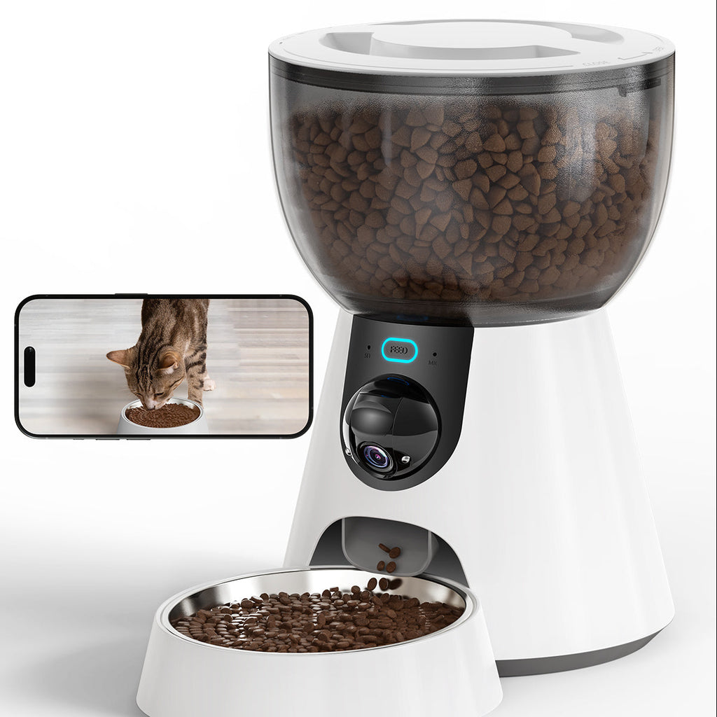 5G Cat Automatic Feeder with HD Camera Night Vision and Voice Recording
