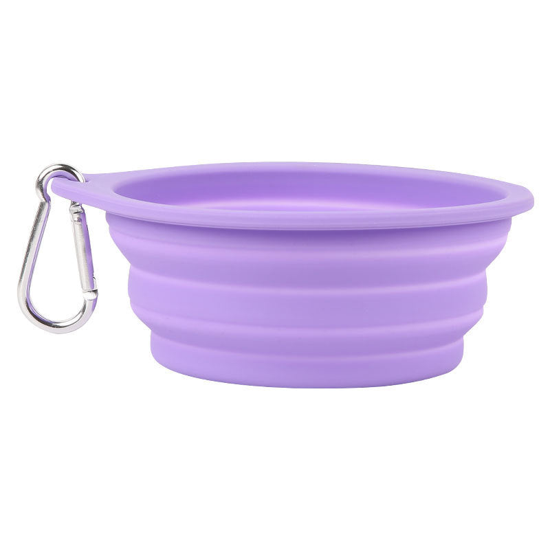 Outdoor Travel Light Dog Folding Bowl Silicone Drinking And Eating