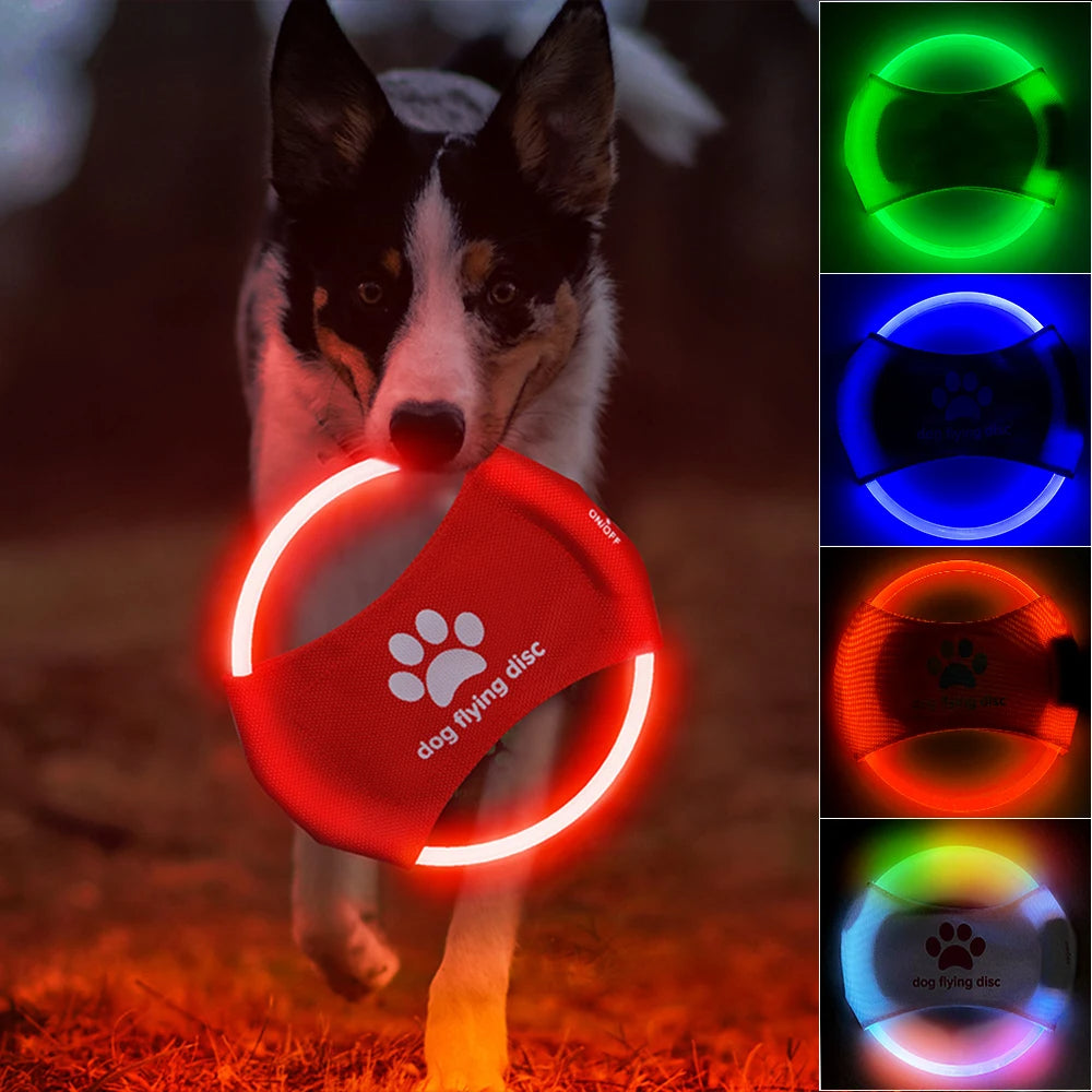 Dog Flying Glowing LED Discs Toy