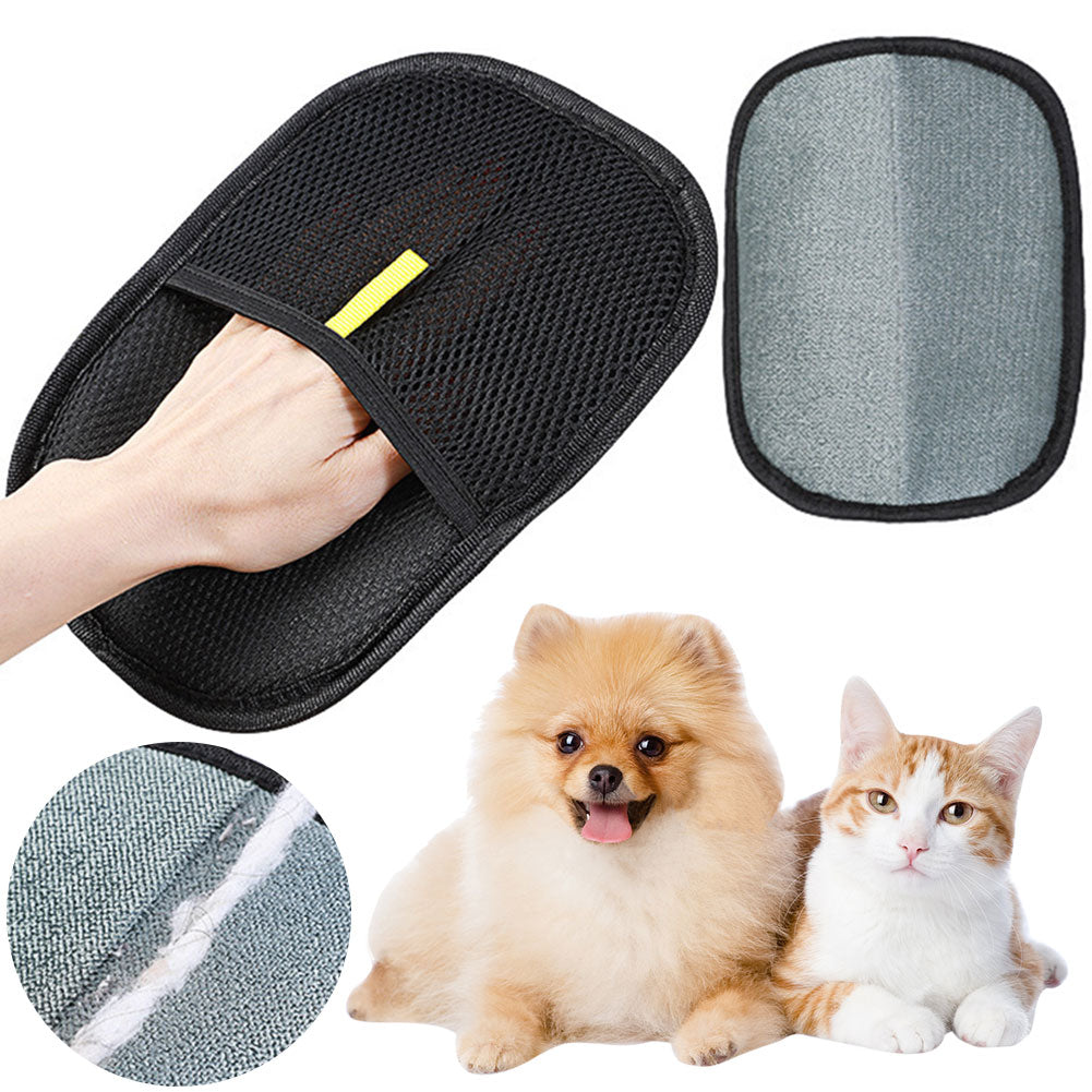 Pet Hair Remover Grooming – Dual-Sided Deshedding Glove for Dogs, Cats