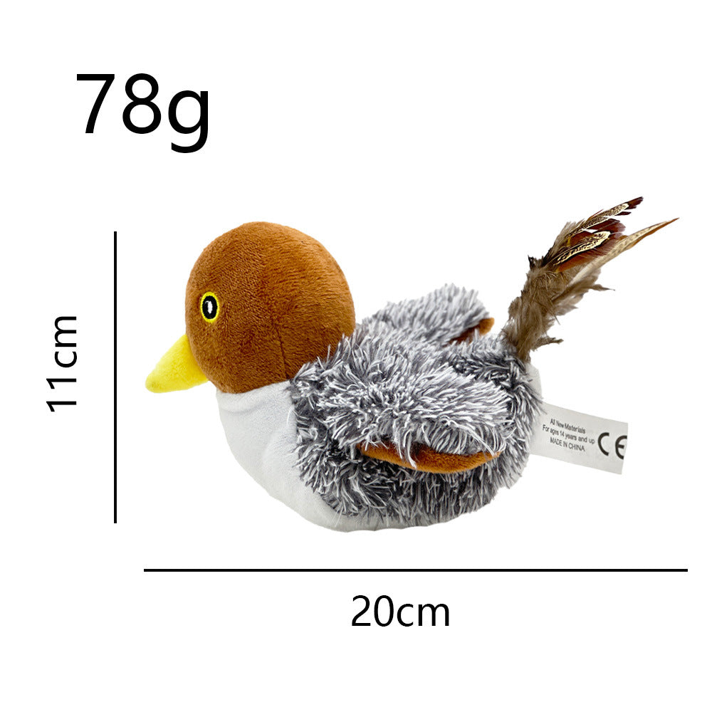 Interactive Flapping Bird Cat Toy – USB Rechargeable Plush Pet Enrichment Toy