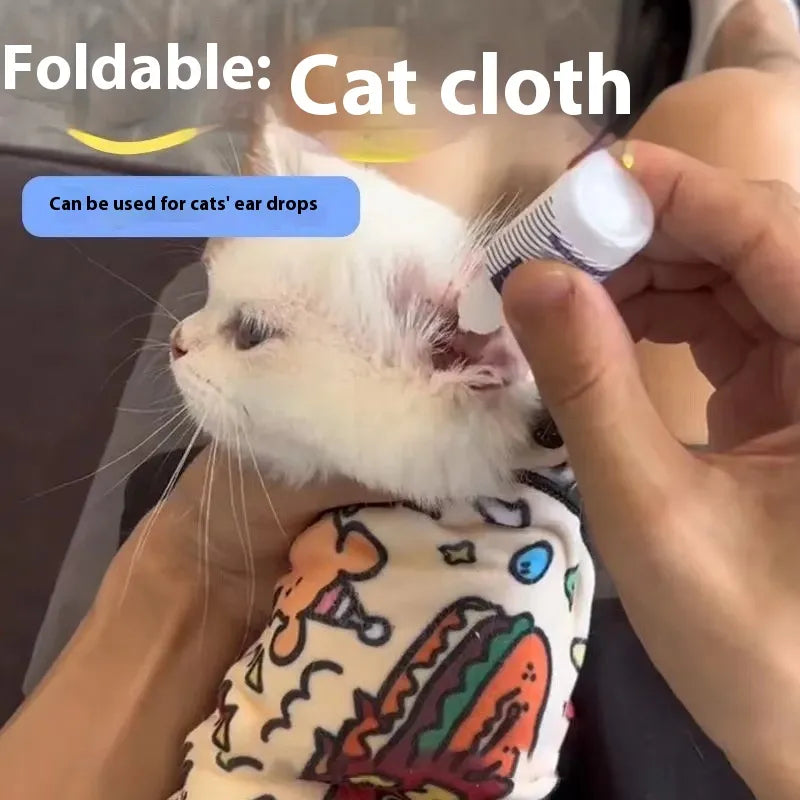 Foldable Pet Grooming Cloth – Ear Cleaning, Massage & Hygiene Towel for Cats & Dogs