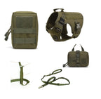 Military Tactical Dog Harness with Metal Buckles & Handle