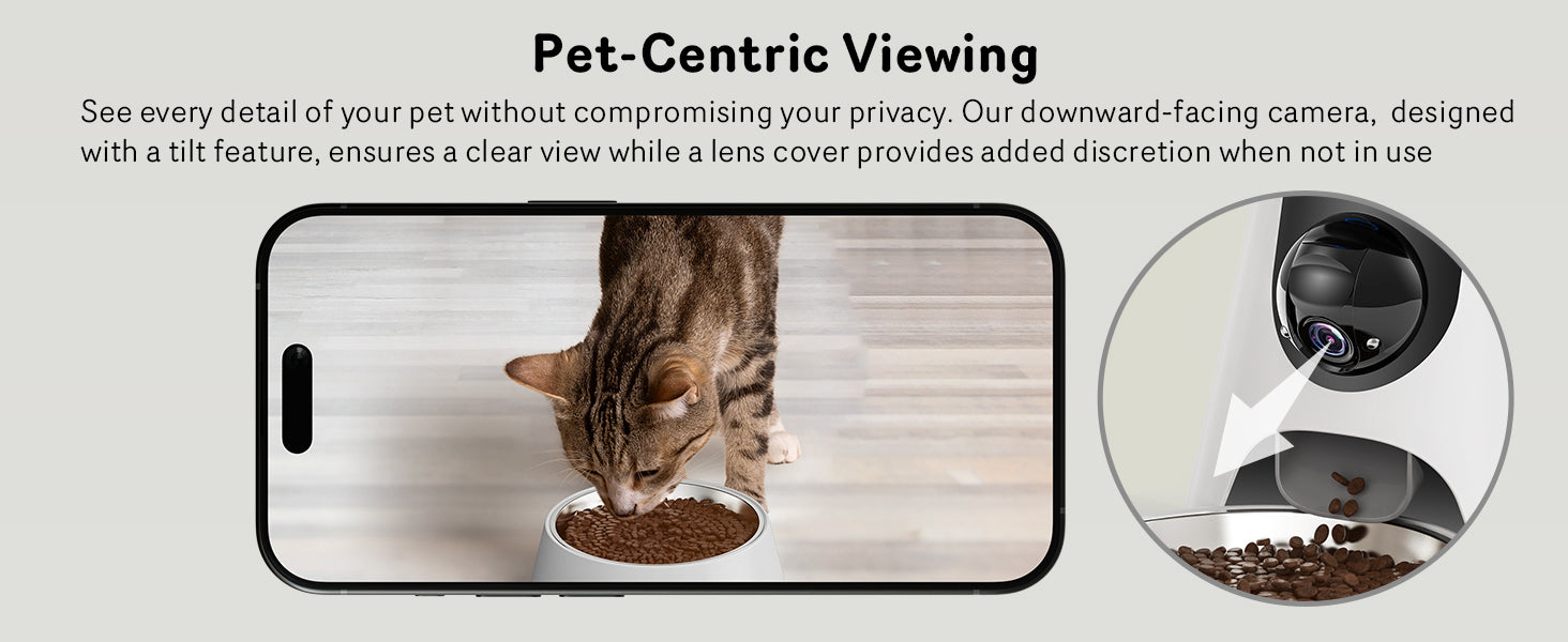 5G Cat Automatic Feeder with HD Camera Night Vision and Voice Recording