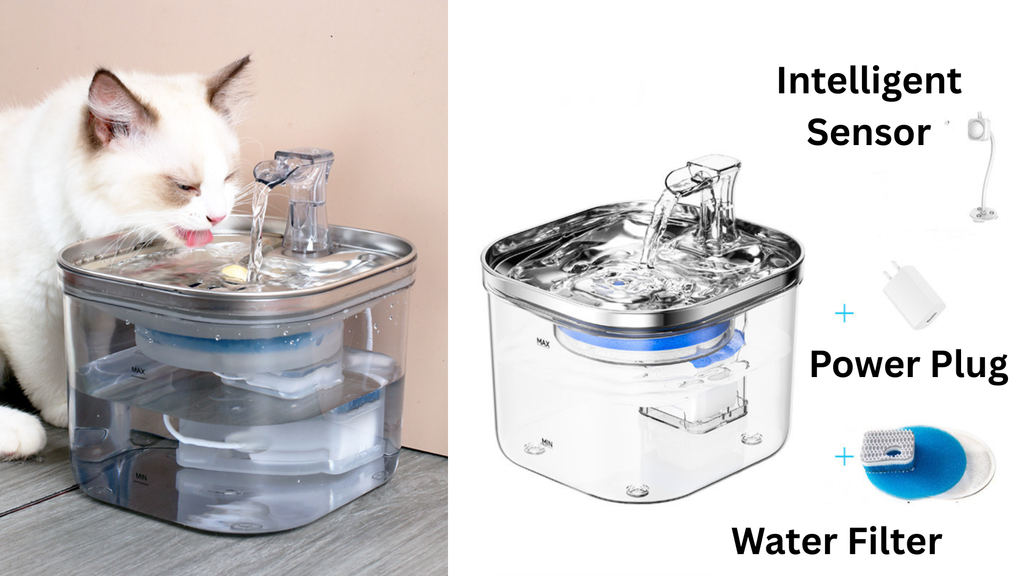Intelligence Sensor Ultra-Quiet Automatic Drinking Fountain for Cats & Dogs