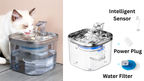 Intelligence Sensor Ultra-Quiet Automatic Drinking Fountain for Cats & Dogs