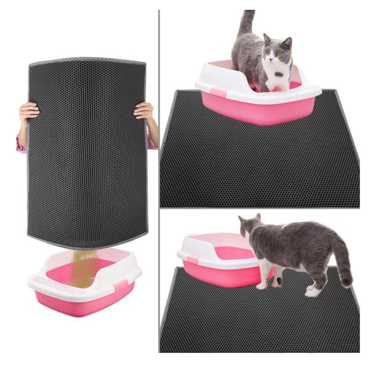Double Layer Cat Litter Mat – Waterproof Honeycomb EVA Easy Clean Trapper