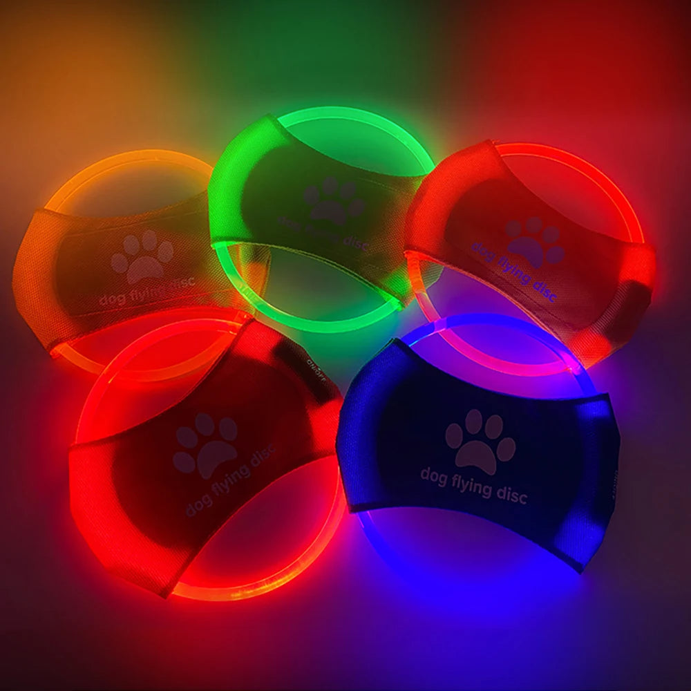 Dog Flying Glowing LED Discs Toy