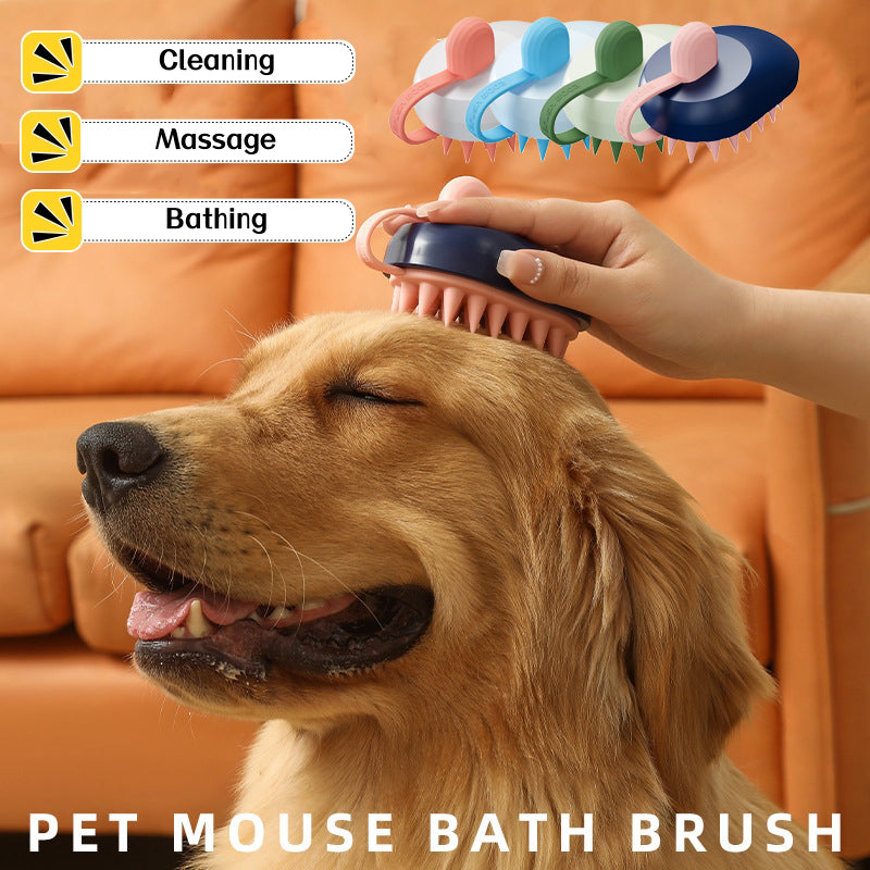 Soft Silicone Bath Shower Massage Brush For Dogs