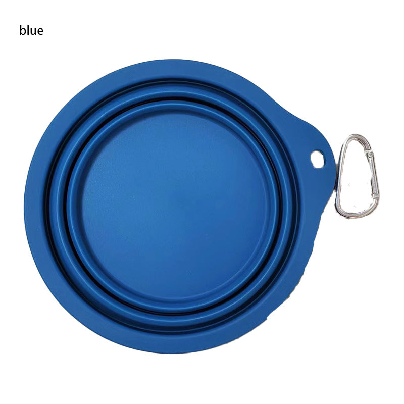 Outdoor Travel Light Dog Folding Bowl Silicone Drinking And Eating