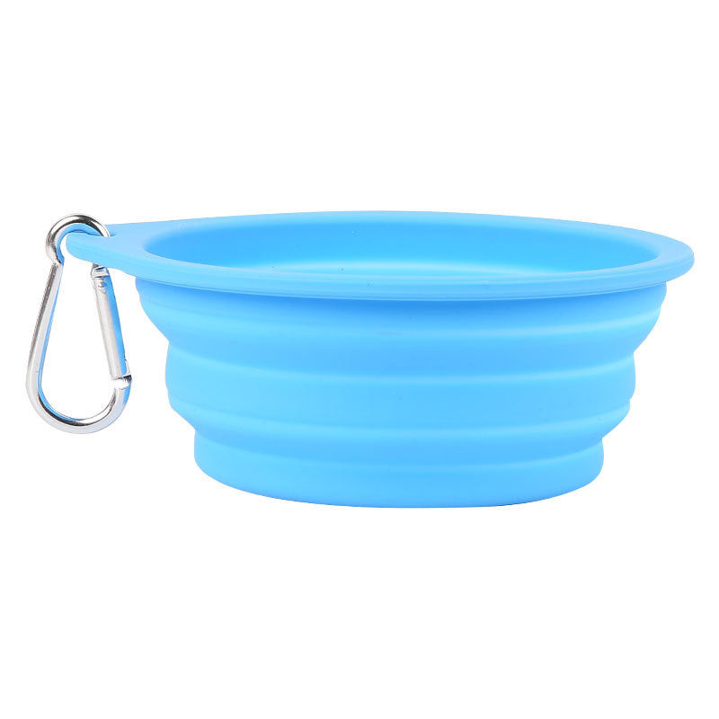 Outdoor Travel Light Dog Folding Bowl Silicone Drinking And Eating