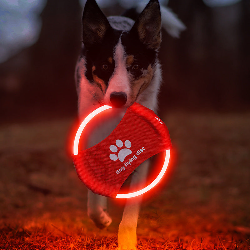 Dog Flying Glowing LED Discs Toy