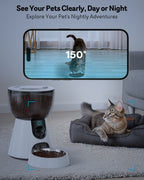 5G Cat Automatic Feeder with HD Camera Night Vision and Voice Recording