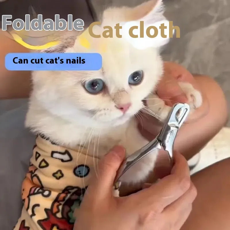 Foldable Pet Grooming Cloth – Ear Cleaning, Massage & Hygiene Towel for Cats & Dogs