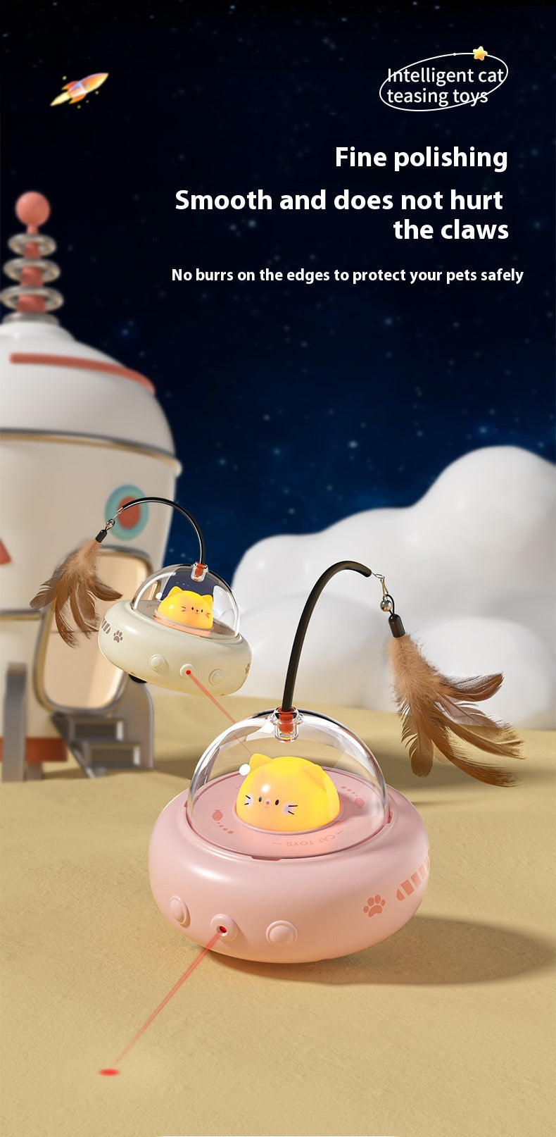 Automatic Laser Cat Toy with 360° Rotation Laser Cat Toy – Endless Self-Play Fun