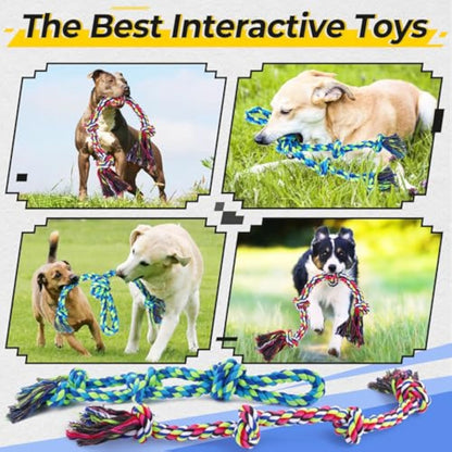 Heavy Duty Tug Rope Toy - Cotton Rope for Interactive Play & Bonding | For All Dog Sizes